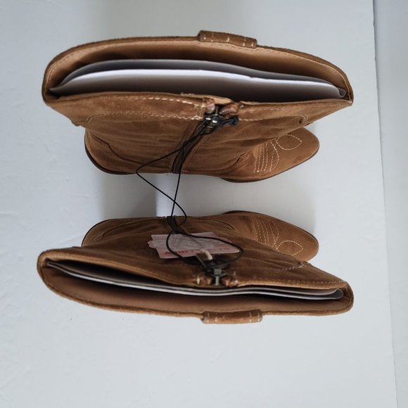 Sam & Libby Womens Shoes Size 11 Breanna Western Boot Cowboy Toffee Side Zip NWT - Picture 8 of 15